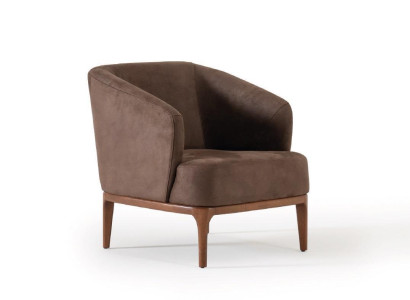 Brown Living room Luxury Armchair Designer Single Seat Upholstery Armchair